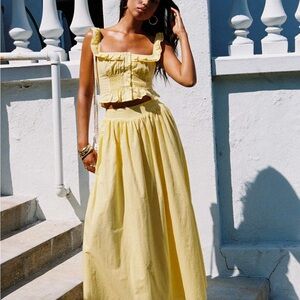 Princess Polly Valerio Maxi Skirt Yellow